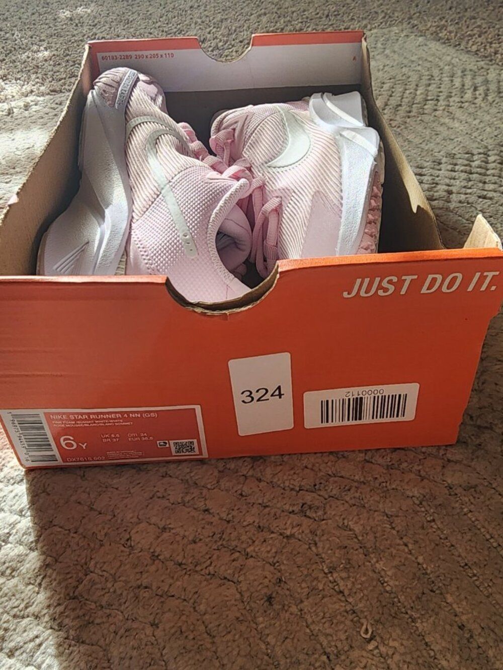 Nike Star Runner 4 big kids 6Y pink foam white running sneakers - Picture 10 of 10